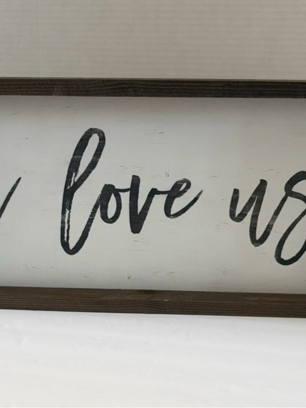 Rustic Black Script 'Love' Wall Art Sign
